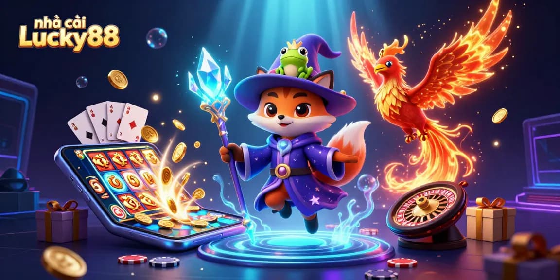 Experience the thrill with nhà cái Lucky88 in this vibrant 3D casino masterpiece.