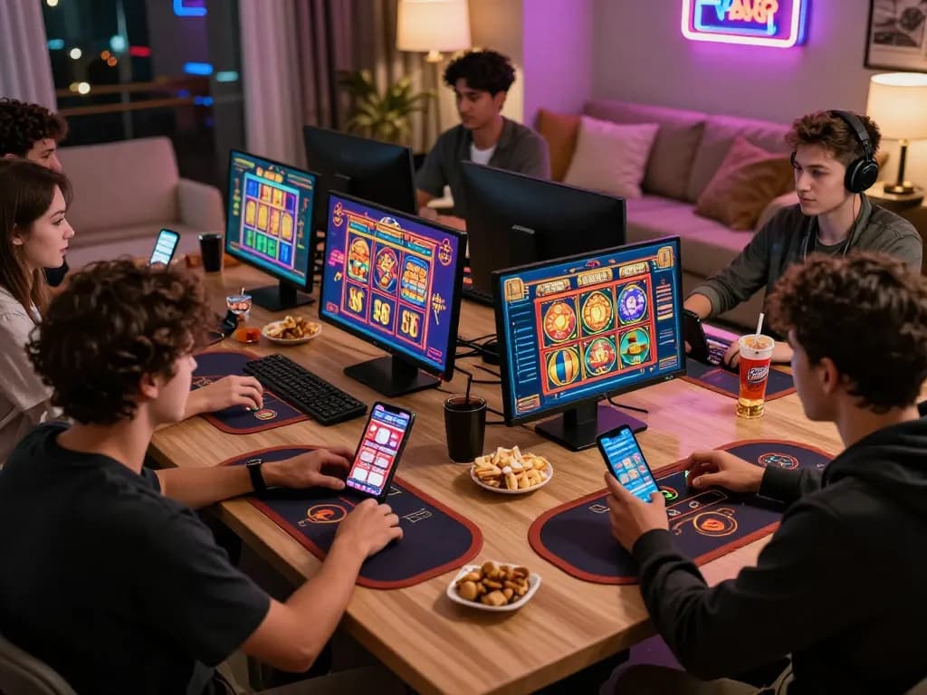 Players enjoying thrilling gaming sessions on sunwin20 platform in a cozy home environment.