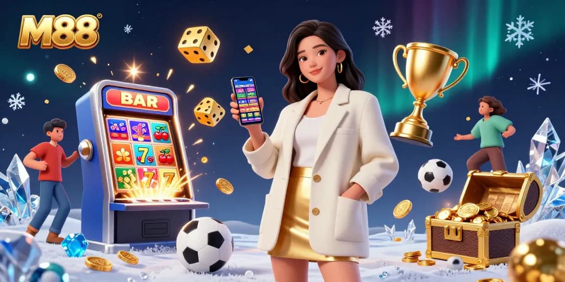 M88 online casino sports betting scene showcasing vibrant gameplay on smartphone.