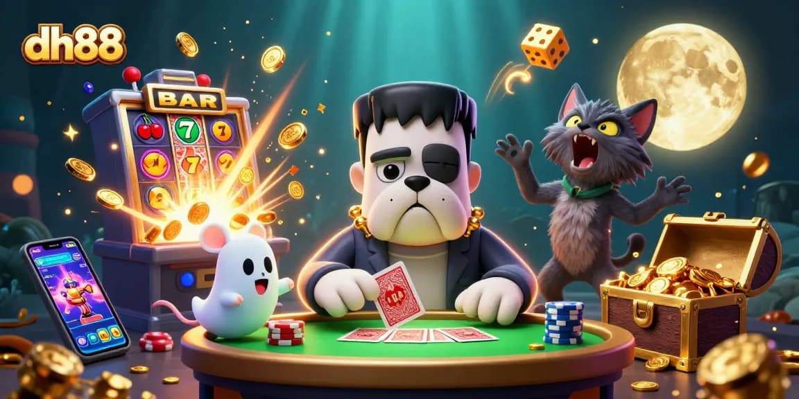 Engage with dh88 casino excitement as a 3D monster dealer brightens your game night.