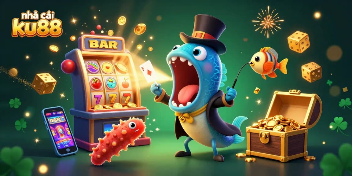 Engage with nhà cái ku88 in a vibrant casino scene featuring unique characters and dynamic action.