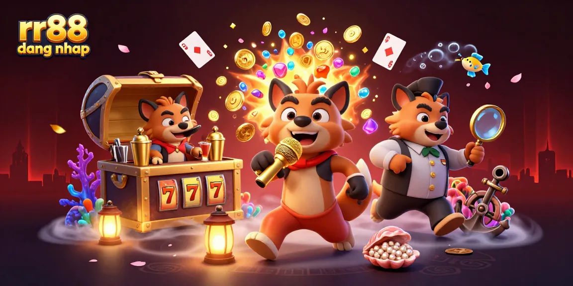Engaging illustration of rr88 dang nhap at a comedy casino club with hyenas experiencing dynamic gaming elements.