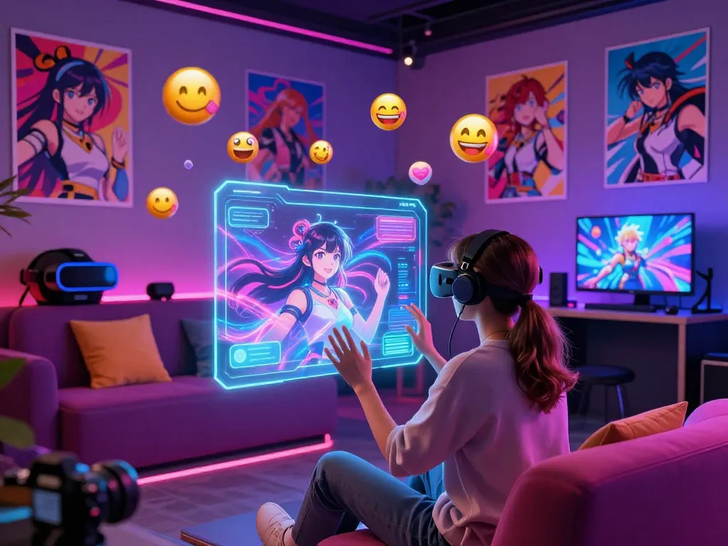 Engaging hentai ai chat interface with vibrant characters and a user enjoying the experience.