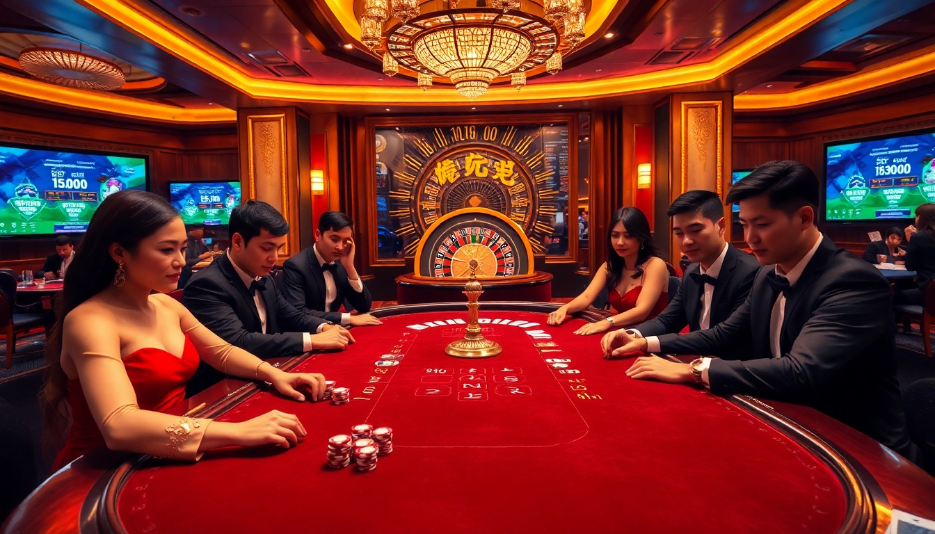 Experience the thrill of gaming at liên hệ ggwin with vibrant casino visuals and elegant players.