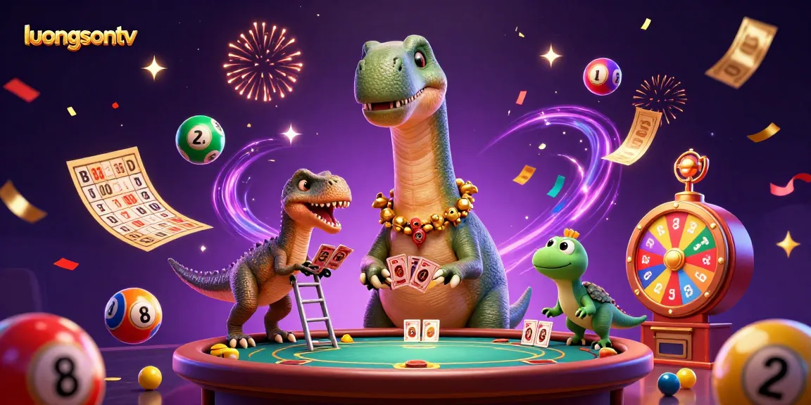 Experience epic fun with luongsontv in this vibrant 3D casino scene filled with lottery excitement.