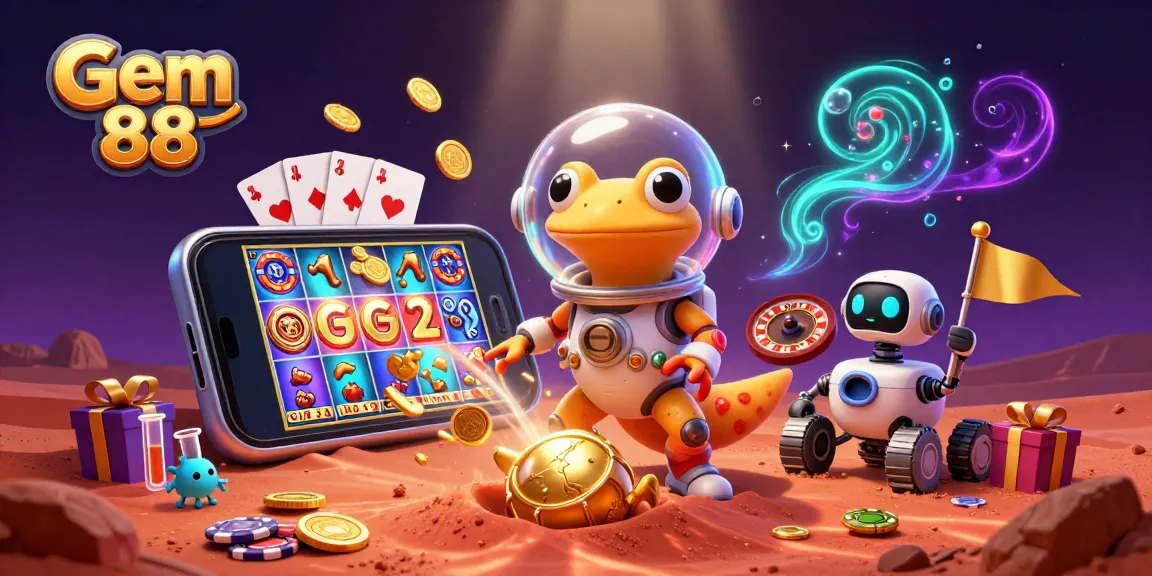 Play and win big with Gem 88 at the vibrant alien casino with thrilling games and rewards!