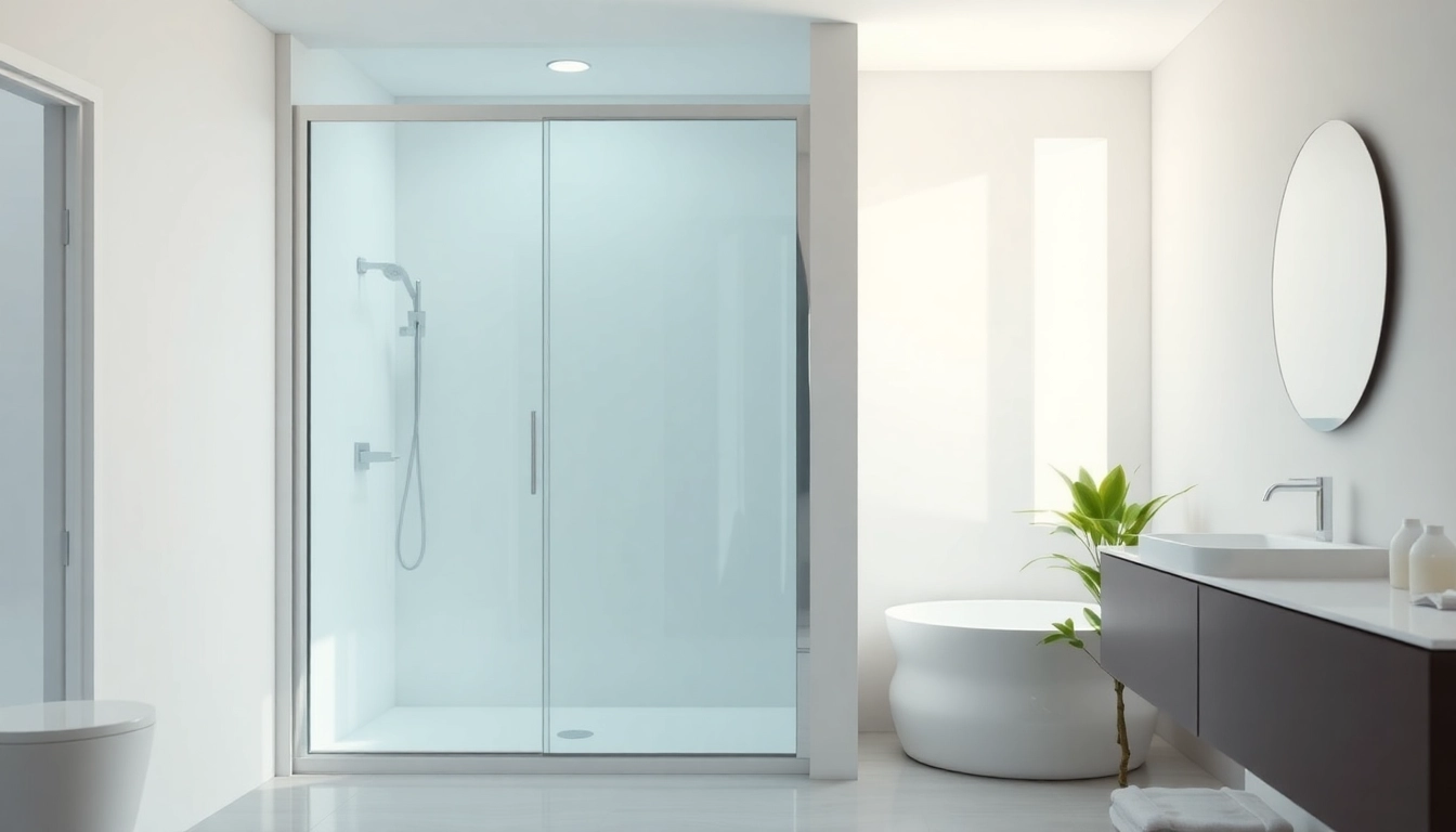 Stylish shower screen sliding door elegantly displayed in a modern bathroom setting.