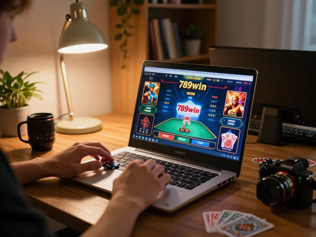 Experience thrilling online gaming with link 789win in a cozy home setting, featuring interactive gameplay and strategic visuals